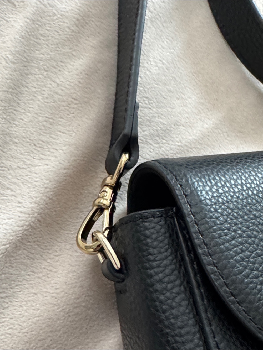 Bandolier Black Pebbled Leather Crossbody Bag - Picture 2 of 9